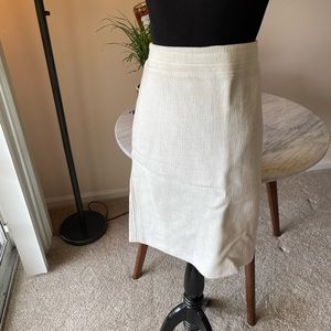 White textured skirt from WHBM